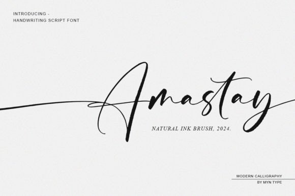 Amastay: The Calligraphy Font with Natural Ink Charm