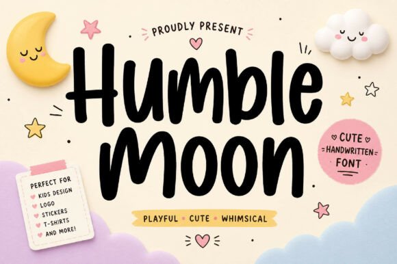 Humble Moon: A Bold Handwritten Font for Modern Brands