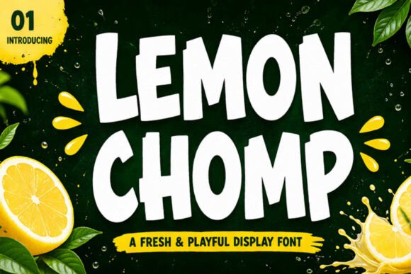 Lemon Chomp: A Zesty Display Font for Bold Branding