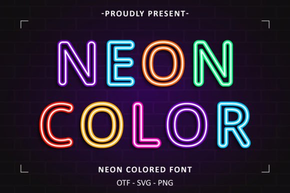 Light Up Your Designs with the Neon Colored Font