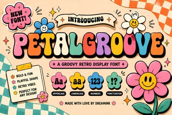 Petal Groove: A Retro Typeface with a Modern Twist
