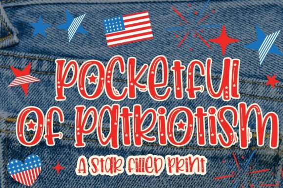 Pocketful of Patriotism: A Star-Filled Font for Summer Designs