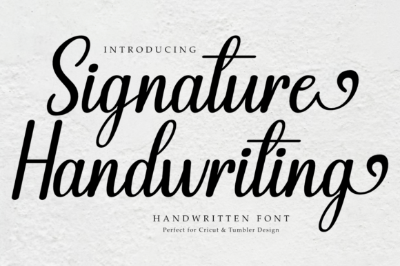 Signature Handwriting: A Font That Feels Like a Handwritten Note