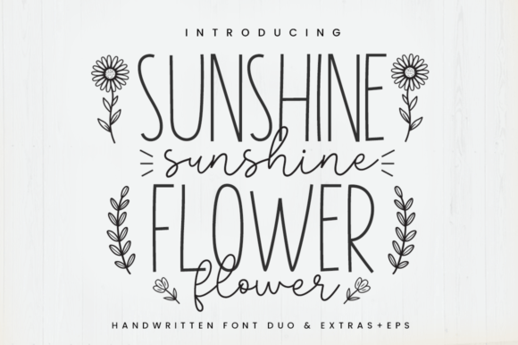 Sunshine Flower: A Font Duo That Brings Joy to Every Design