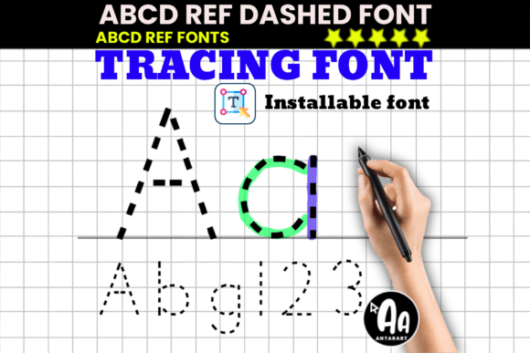 The Educational Power of Dashed Dotted Tracing Fonts